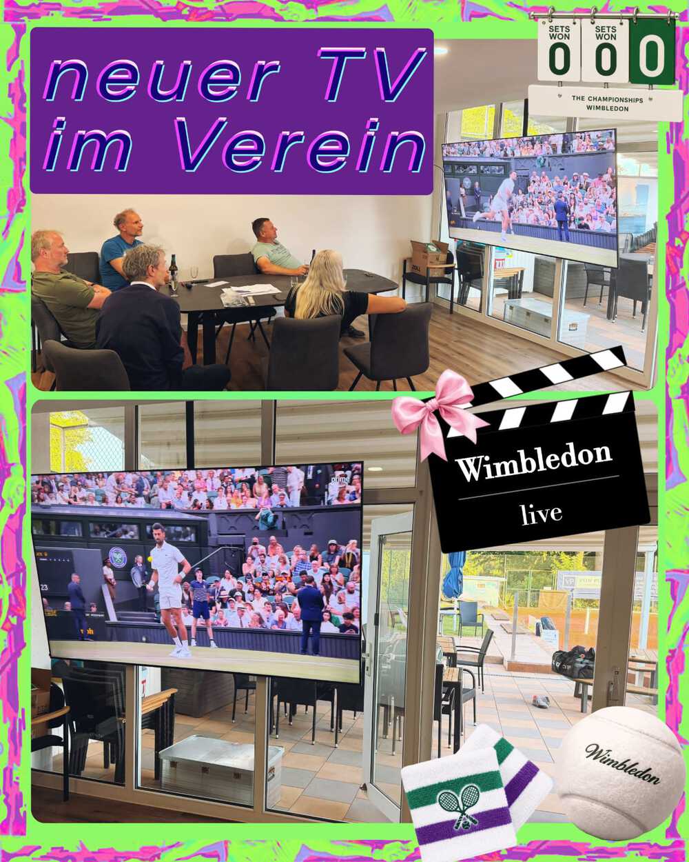 Clubhaus endlich mit neuem TV!!!