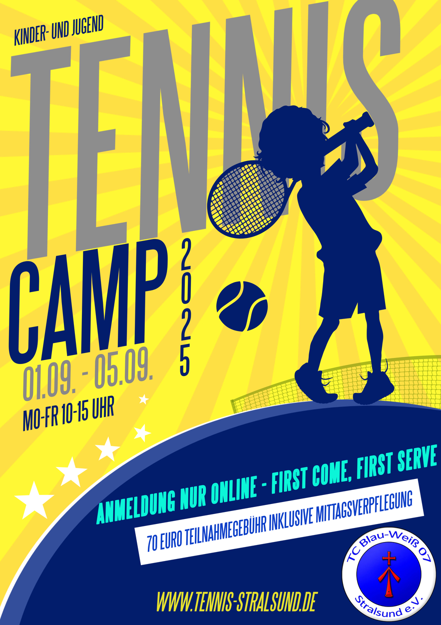 Anmeldung für Sommer Tenniscamp 2025 gestartet